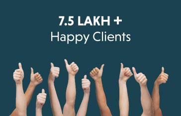 7.5 Lakhs Happy Clients