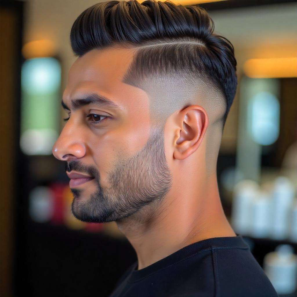 Low Fade with Comb Over