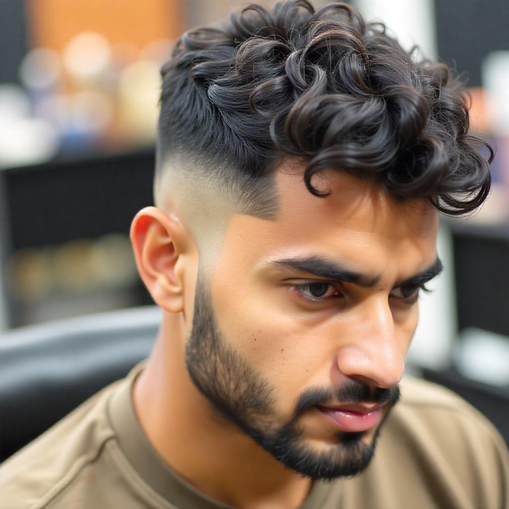 Low Fade with Curly Hair