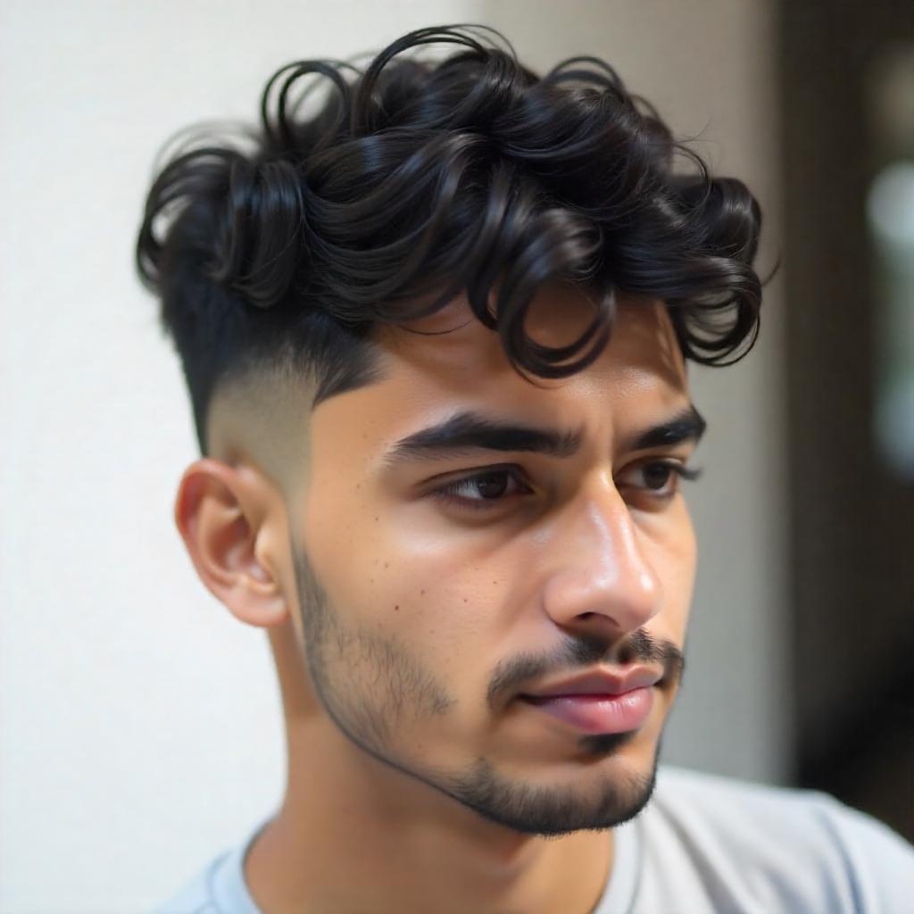 Low Fade with Wavy Hair